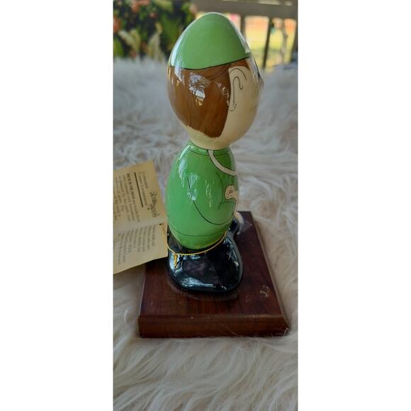 Vintage '88 Rock Head Handmade Hand painted Obstetrician on wood base 5.5" tall - Picture 4 of 7